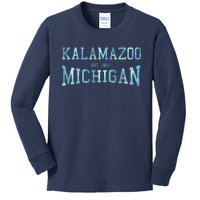 Kalamazoo Michigan Kids Long Sleeve Shirt