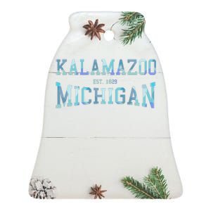 Kalamazoo Michigan Ceramic Bell Ornament