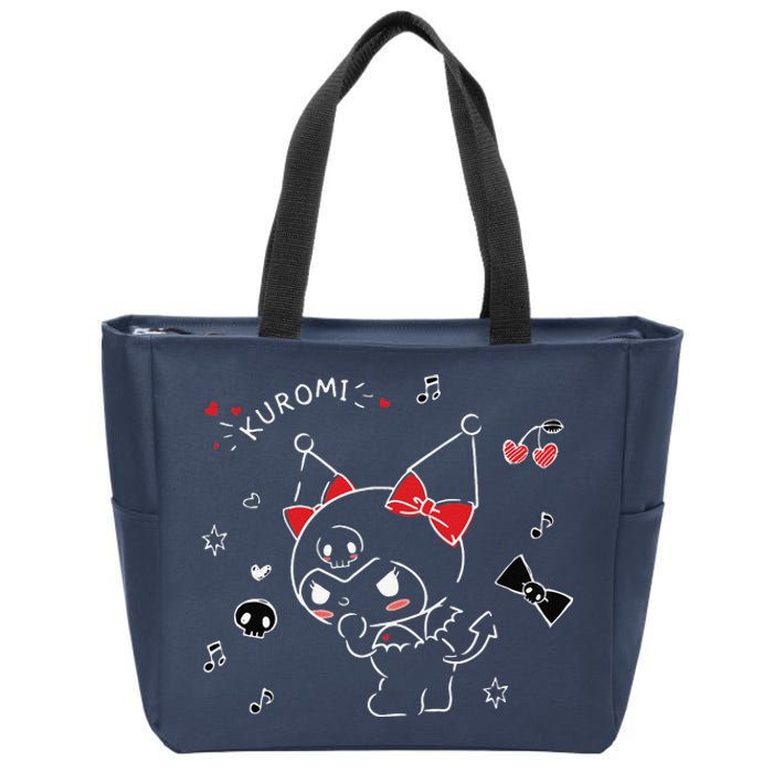 Kuromi Mischievous Zip Tote Bag