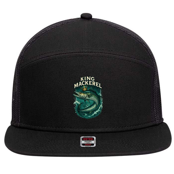 King Mackerel  7 Panel Mesh Trucker Snapback Hat