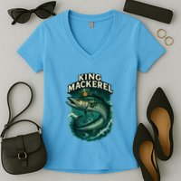 King Mackerel  Women's V-Neck T-Shirt