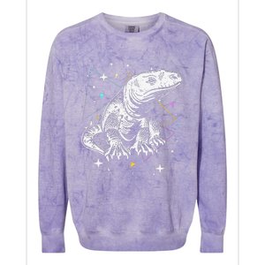 Komodo Monitor Lizard Retro Vibe Komodo Dragon Lover Colorblast Crewneck Sweatshirt