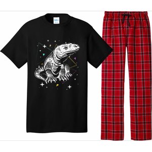 Komodo Monitor Lizard Retro Vibe Komodo Dragon Lover Pajama Set