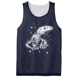 Komodo Monitor Lizard Retro Vibe Komodo Dragon Lover Mesh Reversible Basketball Jersey Tank