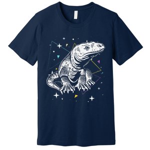 Komodo Monitor Lizard Retro Vibe Komodo Dragon Lover Premium T-Shirt