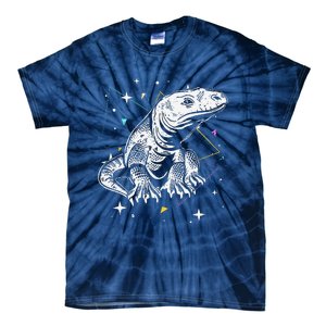 Komodo Monitor Lizard Retro Vibe Komodo Dragon Lover Tie-Dye T-Shirt