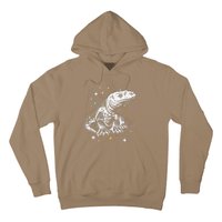 Komodo Monitor Lizard Retro Vibe Komodo Dragon Lover Hoodie