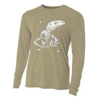 Komodo Monitor Lizard Retro Vibe Komodo Dragon Lover Cooling Performance Long Sleeve Crew