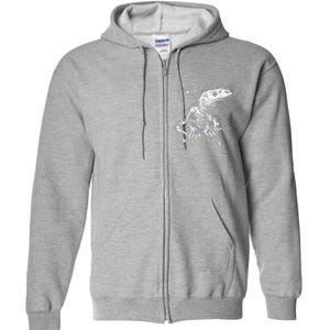 Komodo Monitor Lizard Retro Vibe Komodo Dragon Lover Full Zip Hoodie