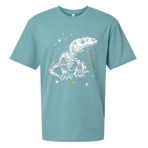 Komodo Monitor Lizard Retro Vibe Komodo Dragon Lover Sueded Cloud Jersey T-Shirt