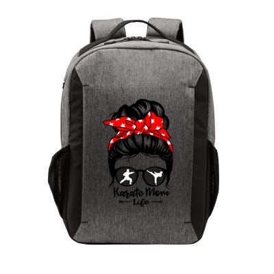 Karate Mom Life Messy Bun Hair Funny Karate Gift Vector Backpack