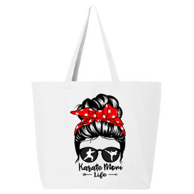 Karate Mom Life Messy Bun Hair Funny Karate Gift 25L Jumbo Tote