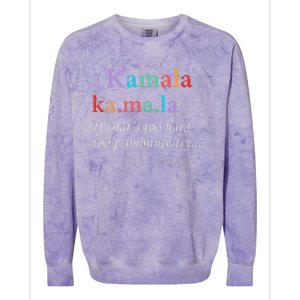 Ka Ma La Kamala Harris Definition Madam President 2024 Colorblast Crewneck Sweatshirt