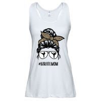 Karate Mom Leopard messy bun hair glasses Ladies Essential Flowy Tank