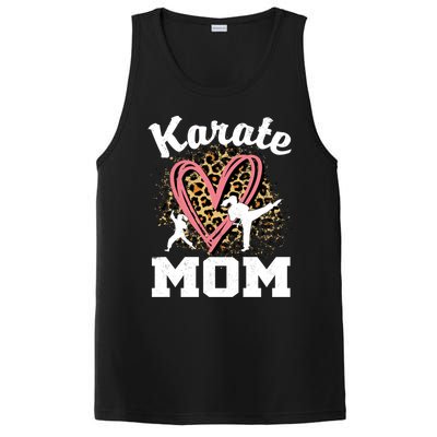 Karate Mom Leopard Heart Gift PosiCharge Competitor Tank