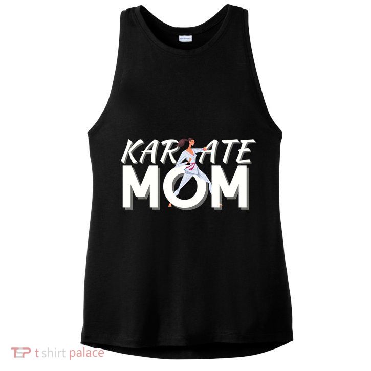 Karate Mom Martial Arts Cool Strong Mom Funny Gift Ladies PosiCharge Tri-Blend Wicking Tank