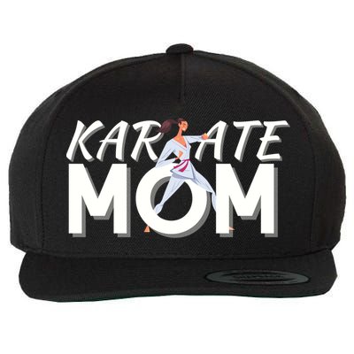 Karate Mom Martial Arts Cool Strong Mom Funny Gift Wool Snapback Cap