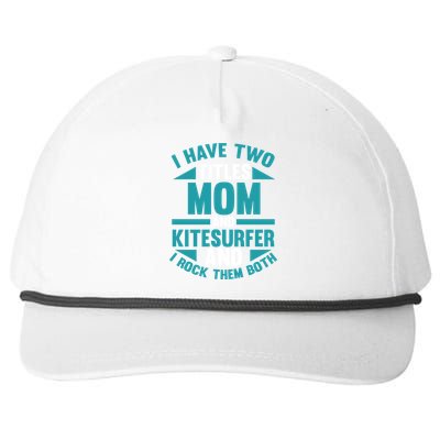 Kitesurfing Mom Mother Kitesurfer Funny Gift Snapback Five-Panel Rope Hat