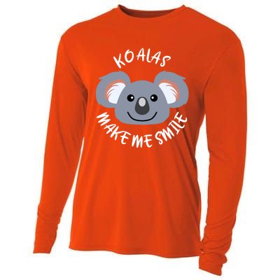 Koalas Make Me Smile Eucalyptus Bear Gift Cooling Performance Long Sleeve Crew