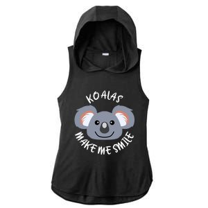 Koalas Make Me Smile Eucalyptus Bear Gift Ladies PosiCharge Tri-Blend Wicking Draft Hoodie Tank