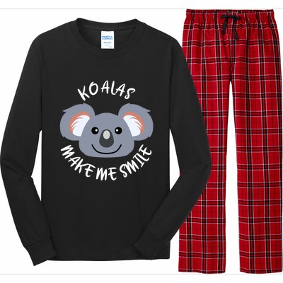 Koalas Make Me Smile Eucalyptus Bear Gift Long Sleeve Pajama Set