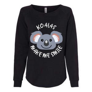 Koalas Make Me Smile Eucalyptus Bear Gift Womens California Wash Sweatshirt