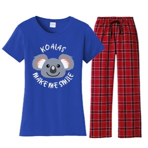 Koalas Make Me Smile Eucalyptus Bear Gift Women's Flannel Pajama Set