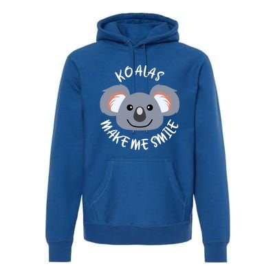 Koalas Make Me Smile Eucalyptus Bear Gift Premium Hoodie