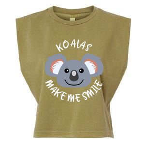 Koalas Make Me Smile Eucalyptus Bear Gift Garment-Dyed Women's Muscle Tee