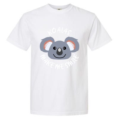 Koalas Make Me Smile Eucalyptus Bear Gift Garment-Dyed Heavyweight T-Shirt