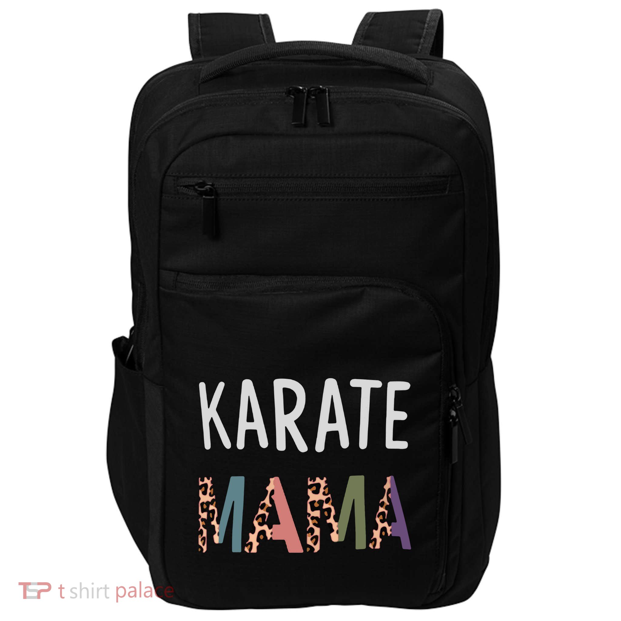 Karate Mama Martial Art Women Gift Funny Karate Mom Impact Tech Backpack