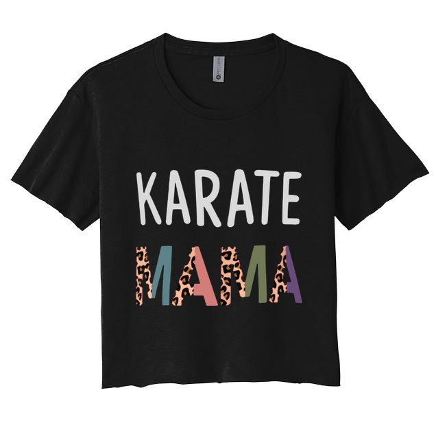 Karate Mama Martial Art Women Gift Funny Karate Mom Crop Top