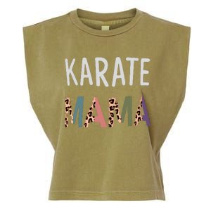 Karate Mama Martial Art Women Gift Funny Karate Mom Garment-Dyed Women's Muscle Tee