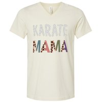 Karate Mama Martial Art Women Gift Funny Karate Mom V-Neck T-Shirt