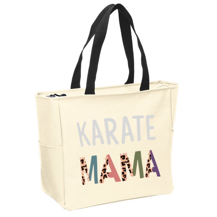 Karate Mama Martial Art Women Gift Funny Karate Mom Zip Tote Bag