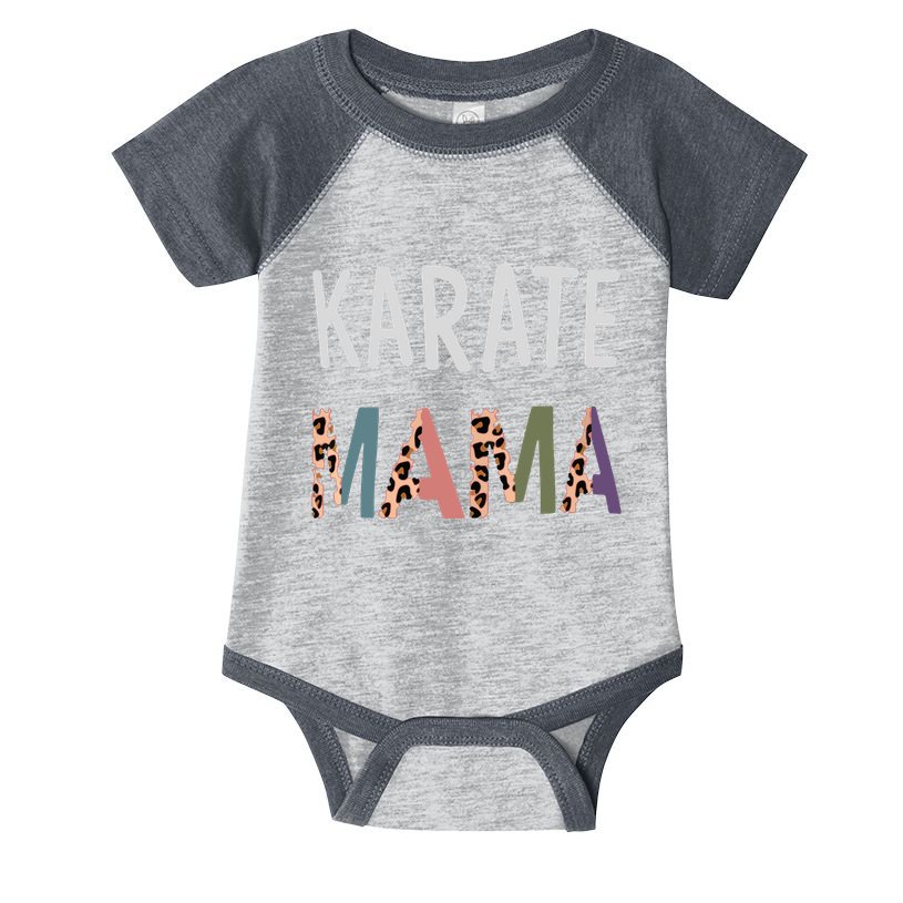 Karate Mama Martial Art Women Gift Funny Karate Mom Infant Baby Jersey Bodysuit