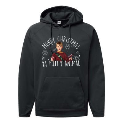 Kevin Mccallister Merry Christmas Ya Filthy Animal Kevin Mccallister Performance Fleece Hoodie