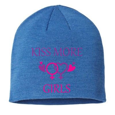 Kiss More More Lesbian Gay Outfit Cute Gift Sustainable Beanie