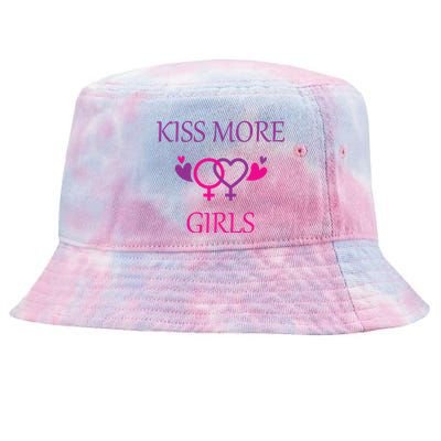 Kiss More More Lesbian Gay Outfit Cute Gift Tie-Dyed Bucket Hat