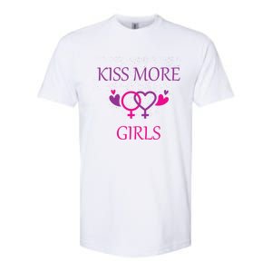 Kiss More More Lesbian Gay Outfit Cute Gift Softstyle CVC T-Shirt