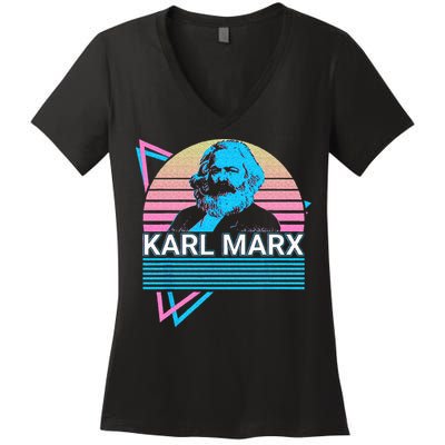 Karl Marx Marxism Communism Communist Socialism Socialist Women's V-Neck T-Shirt