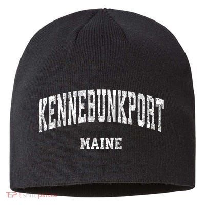 Kennebunkport Maine Me Vintage Established Varsity Sports Design Sustainable Beanie
