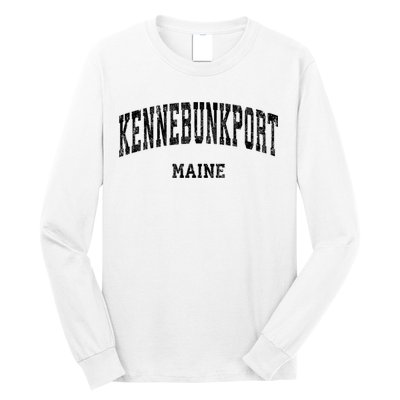 Kennebunkport Maine Me Vintage Established Varsity Sports Design Long Sleeve Shirt