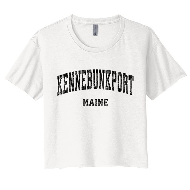 Kennebunkport Maine Me Vintage Established Varsity Sports Design Crop Top