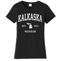 Kalkaska Michigan Mi Vintage Athletic Sports Women's T-Shirt