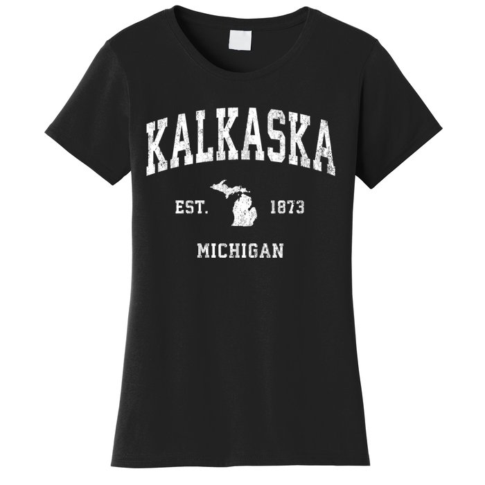 Kalkaska Michigan Mi Vintage Athletic Sports Women's T-Shirt