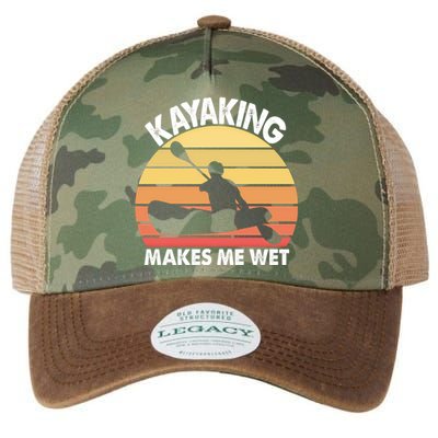 Kayaking Makes Me Wet Funny Kayak Cool Gift Legacy Tie Dye Trucker Hat