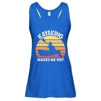 Kayaking Makes Me Wet Funny Kayak Cool Gift Ladies Essential Flowy Tank