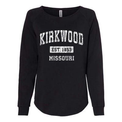 Kirkwood Missouri Mo Vintage Established Sports Design Womens California Wash Sweatshirt