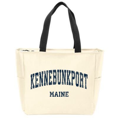 Kennebunkport Maine Me Vintage Varsity Sports Zip Tote Bag